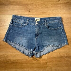 L’Agence Zoe The Perfect Fit Short Blue Denim Women Shorts Size 32 Plus Size